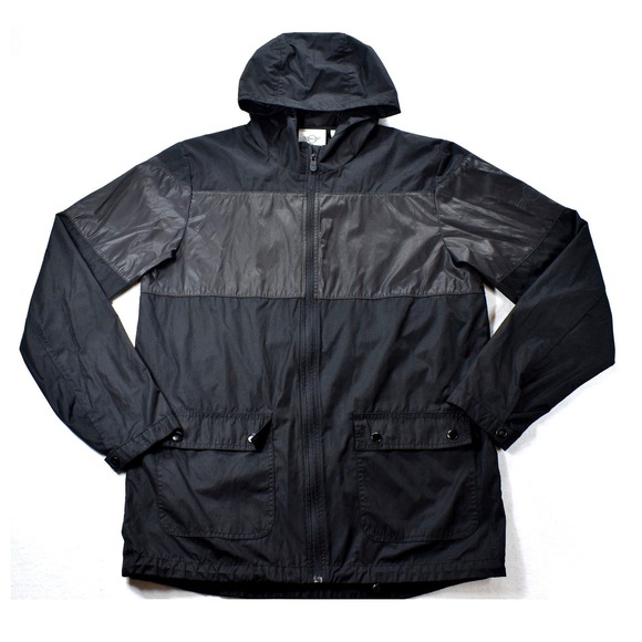Mini Cooper BMW AG Mens Black Hooded Windbreaker Jacket Medium, Mini Cooper